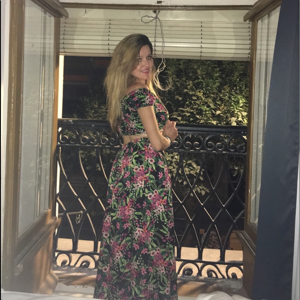 2 pc floral dress